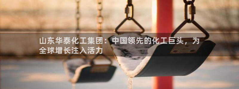球盟会在线登入：山东华泰化工集团：中国领先的化工巨头，为
全