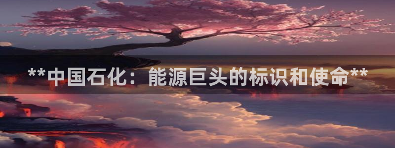 球盟会电子游戏平台：**中国石化：能源巨头的标识和使命**