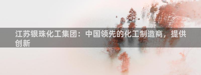 球盟会游戏：江苏银珠化工集团：中国领先的化工制造商，提供
创
