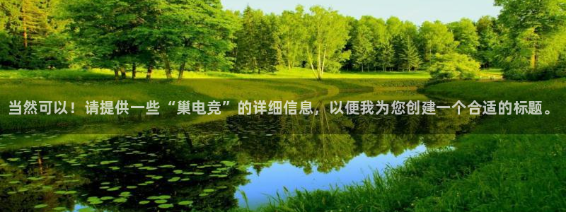 乐竞电竞体育官网：当然可以！请提供一些“巢电竞”的详细信息，以便我为您创建一个合适的标题。